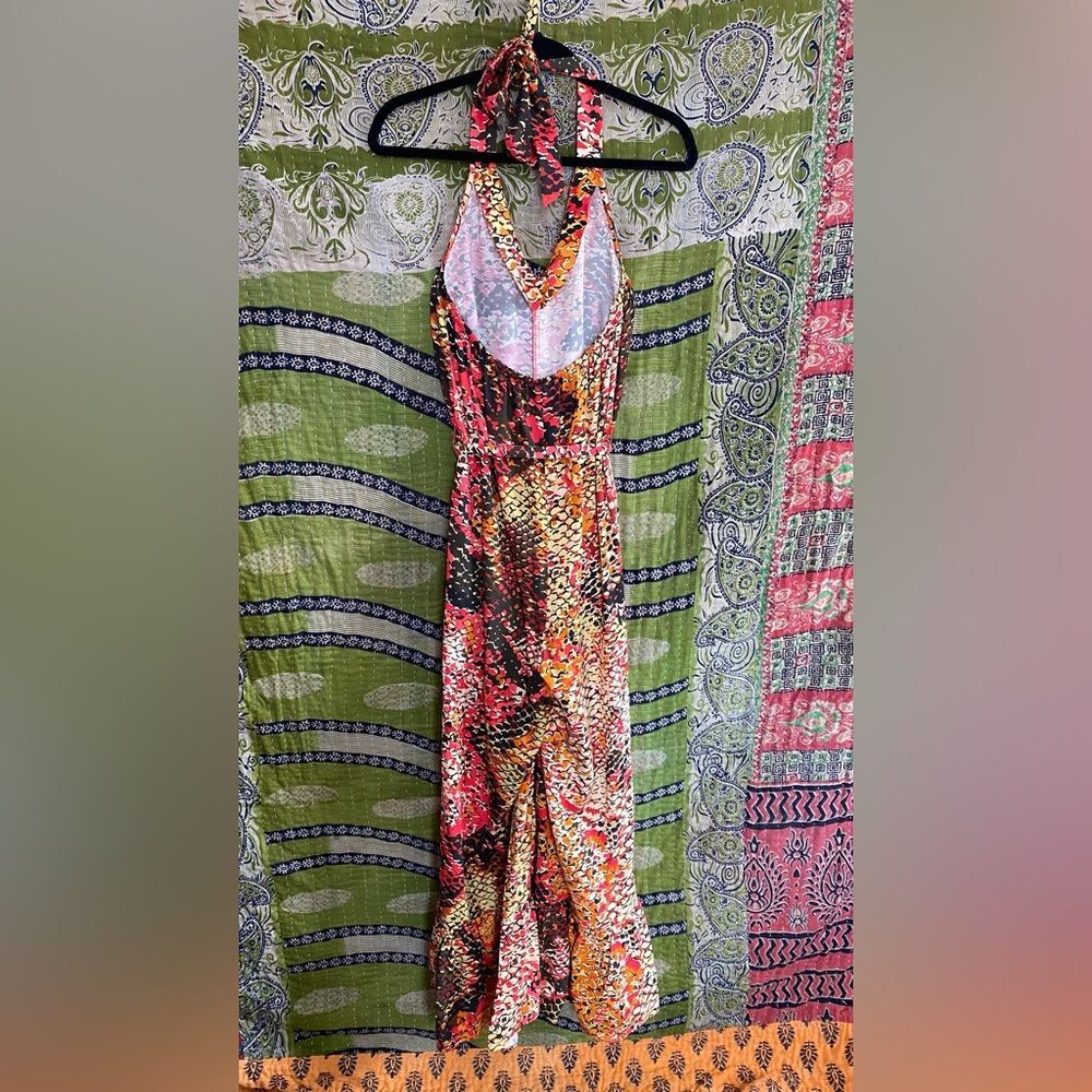 NWOT Plenty by Tracy Reese Pink Python Free Flow Wide Leg Jumpsuit Size Small - Picture 10 of 15